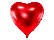 Folinis balionas "Didelė širdis", raudona (72x73cm)